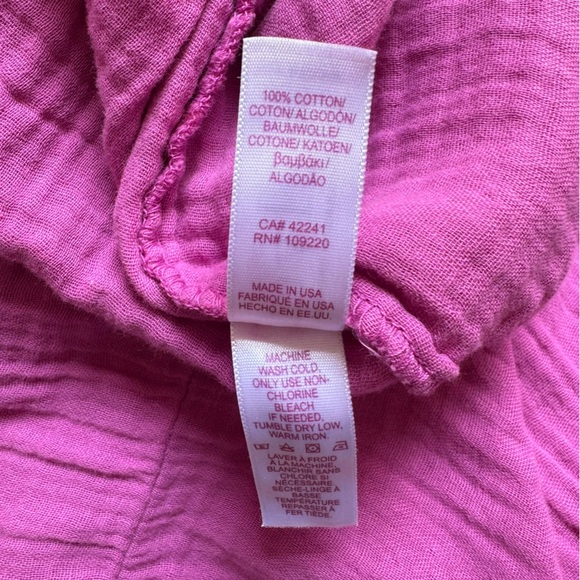 Velvet by Graham & Spencer Helena Puff Sleeve Tiered Gauze Mini Dress Large - Picture 8 of 9